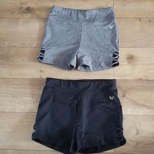 Girl's size 14/16 Stretch Shorts Black/Gray